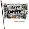 1 Pack of Flags, Dreamy Flags for Happy Campers, Perfect for Outdoor Yard Decor and Themed Parties - Ideal for Holiday Celebrations and Special Occasi