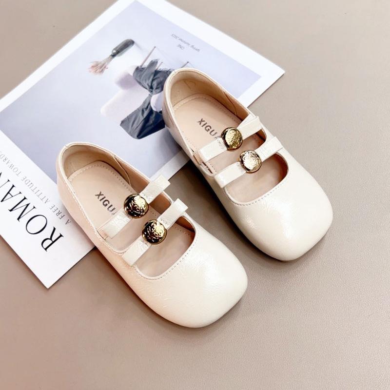 2026 Spring Summer Little Girls Soft Sole Leather Princess Shoes 27