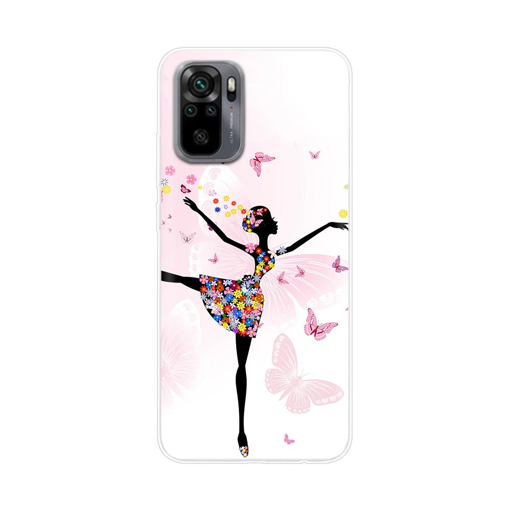 Silikon Blumen Handyhülle Für Xiaomi Redmi Note 10 Hülle 6.43'' Schöne TPU Rückseite Für Xiomi Redmi Note10 Pro Bumper Hüllen