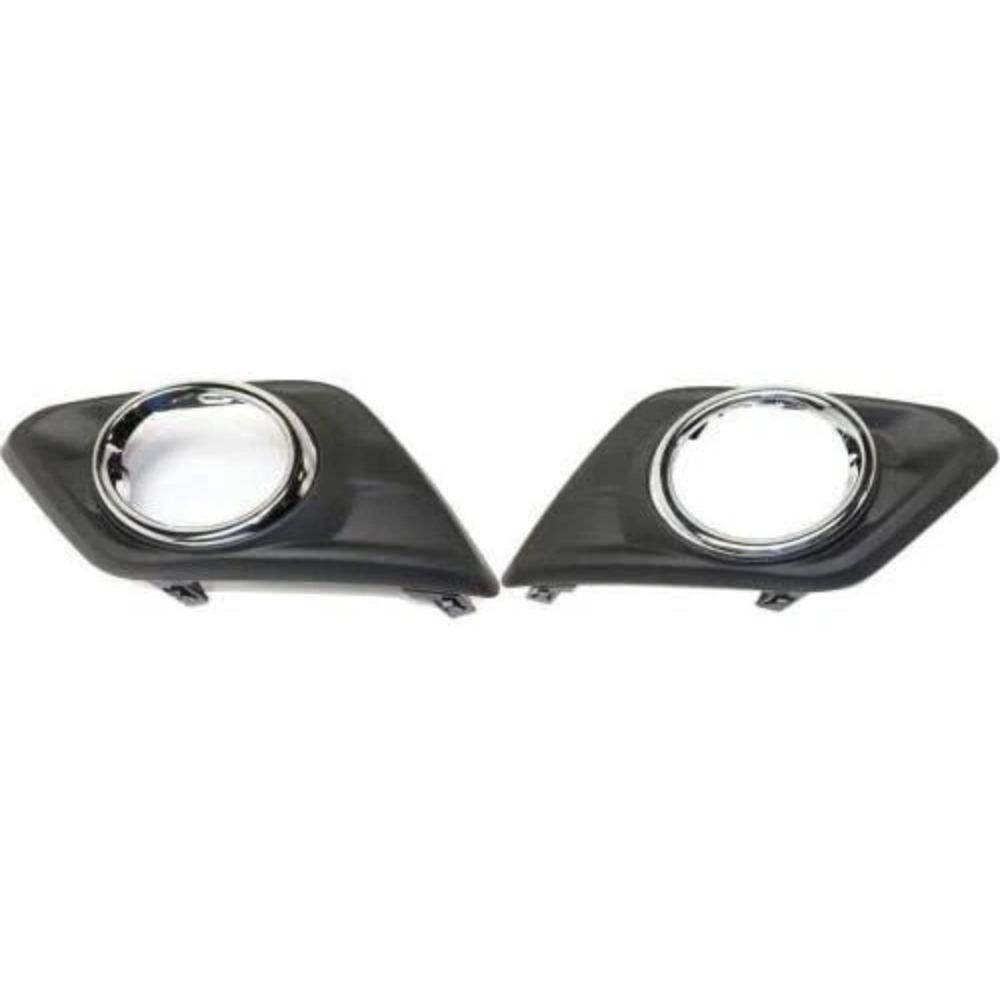

For Nissan X-Trail Xtrail Rogue 2014 2015 2016 Car Front Bumper Fog Light Lamp Trim Cover Frame Foglight Foglamp Cap Hood 1 pair