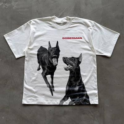 DOBERMAN Grafika Psa Koszulka Unisex Krótki Rękaw S5XL Koszulka Unisex