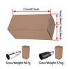 1Pcs Universal Car Accessories Automotive Tail Throat Black Silver Adjustable Roll Edge Tail Throat Automotive Exhaust Pipe Tip