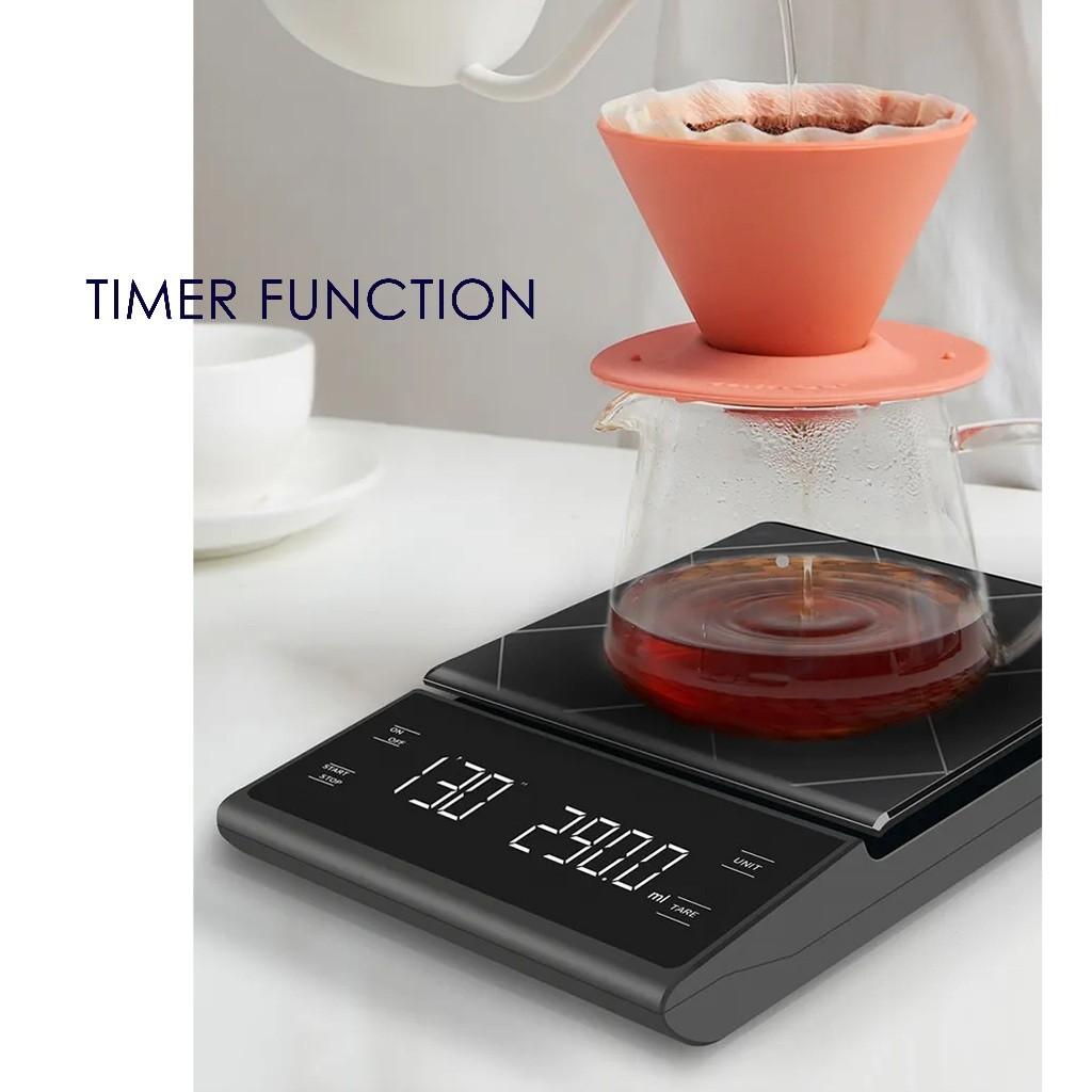 3KG/6.6LB Pour Over Drip Coffee Multifunctional Precision Food Scales  LED Screen Smart Kitchen Baking Scale Electronic Scale