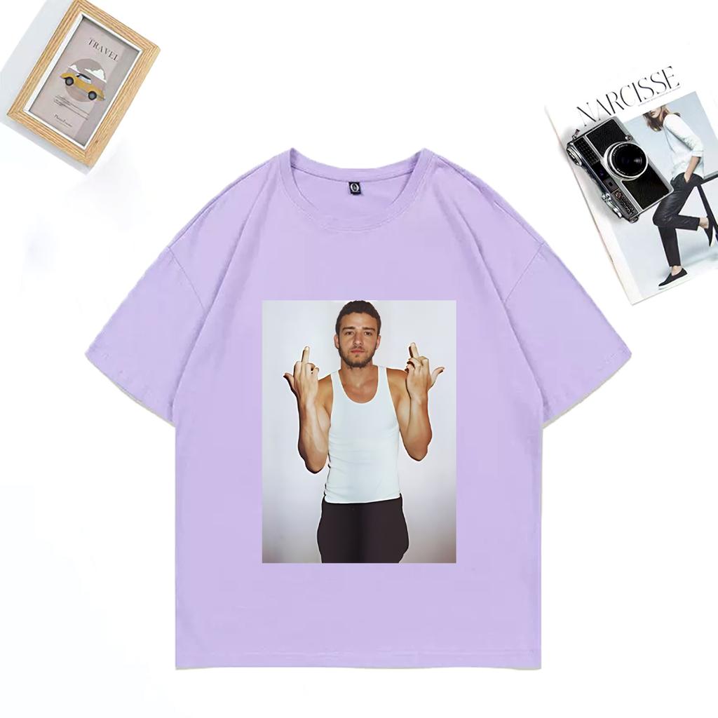 Justin Timberlake Crop Top Graphics Tshirt Unisex WOMENs Vintage Hip Hop Streetwear Unisex Clothing Cotton Short Sleeve T Shirts