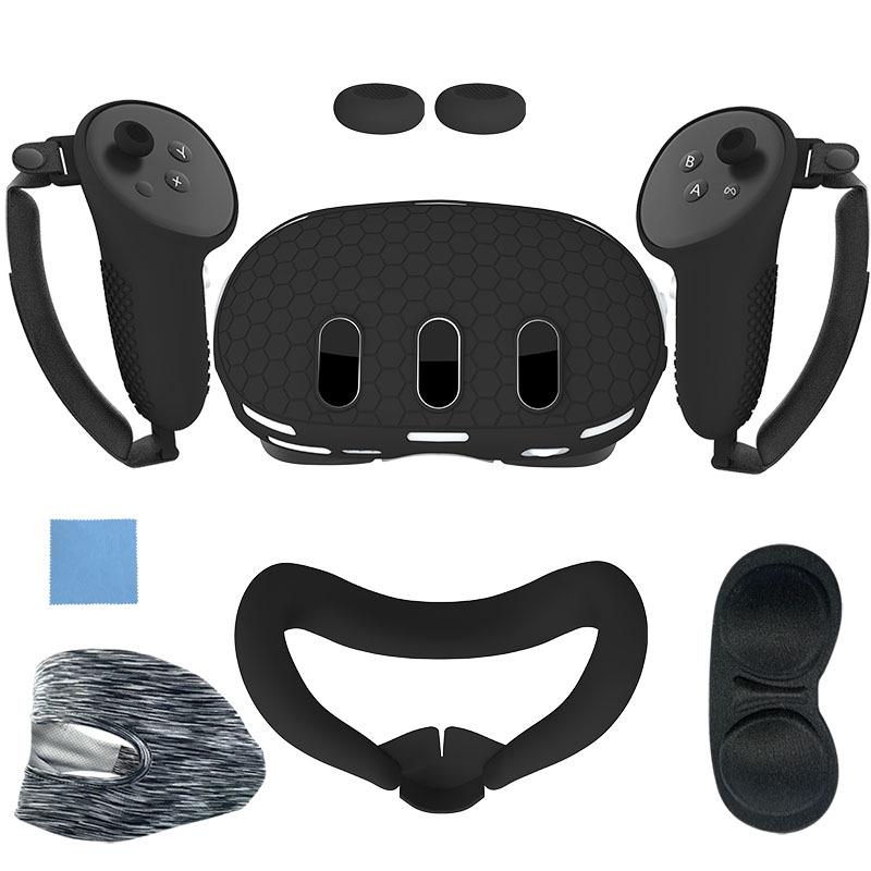 Meta Quest 3 Silicone Protective Case: 7-Piece Set for Controller & Host - Anti-Slip, Anti-Drop VR Accessories