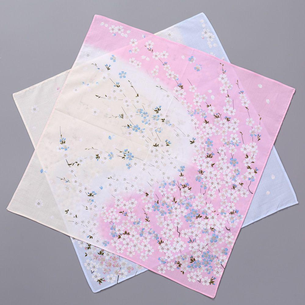 Women's Vintage Pure Cotton Handkerchief - Absorbent, Soft, Summer-Weight, Printed Square Towel