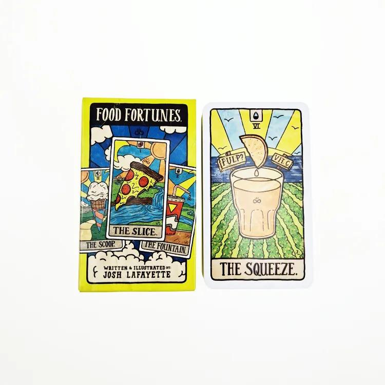 Collezione di carte dei tarocchi Food Fortunes, mazzo mistico, giochi da tavolo, oggetti di scena per divinazione fantasiosi