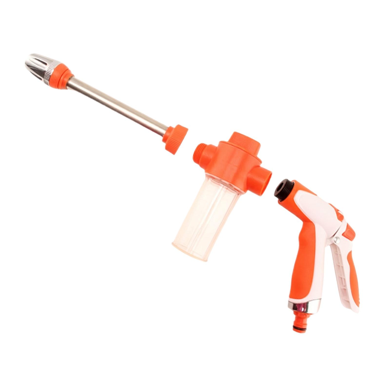 

High Pressure Handheld Washer Gun with Detachable Long Nozzle and Detergent Bottle for Outdoor Cleaning and Car Washing