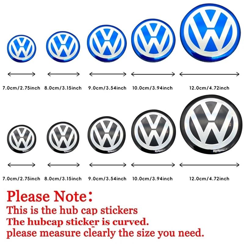 56/60/65/70/75/80/90/120mm Car Wheel Center Decal Hub Sticker for VOLKSWAGEN Golf 5 6 7 Polo Passat Tiguan CC Bettle Bora Touran