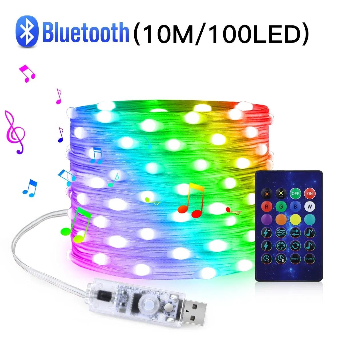 

10M/15m/20M RGBIC LED Smart Fairy Lights Bluetooth APP Control String Light DIY for Christmas Party Wedding Home Decoration