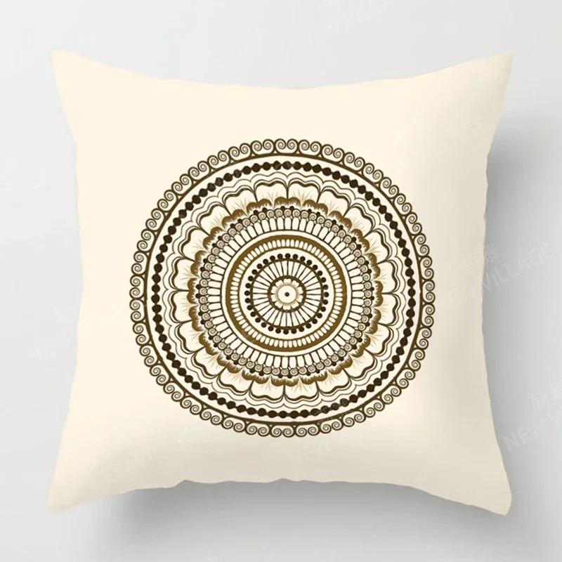

Осенний Домашний Декор Осенний Декор Гостиной Наволочка для Декоративной Подушки Диван Бохо Наволочка Мандала 30x30cm бежевый
