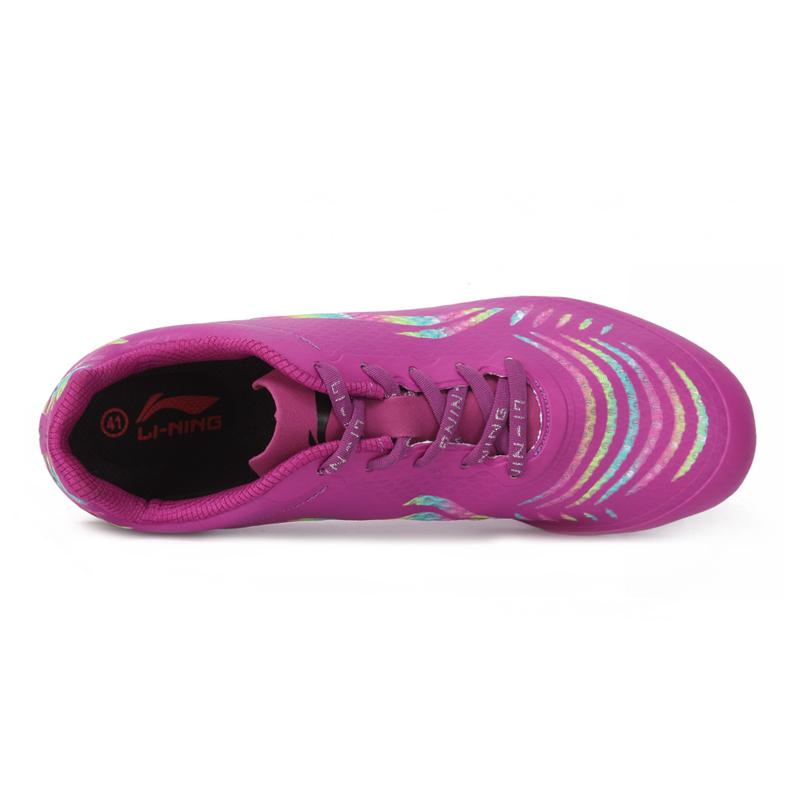 Li Ning Track Sprint Spikes Rutschfest Abriebfest Atmungsaktiv Low-Top Laufschuhe Unisex Sneaker Lila LJJO114-4