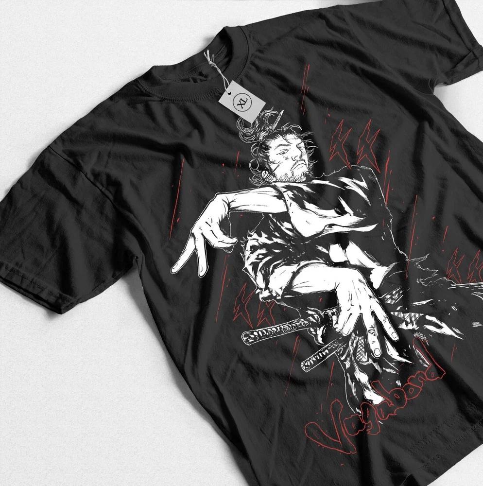 Vagabond Tshirt Musashi Miyamoto Matahachi Honiden Anime Gift Shirt All Size S