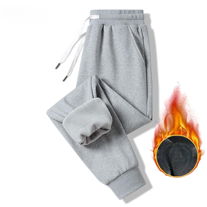 

Женские повседневные толстые спортивные брюки с флисовой подкладкой, элегантные свободные прямые брюки корейского модельера, однотонные спортивные брюки 3XL светло-серый