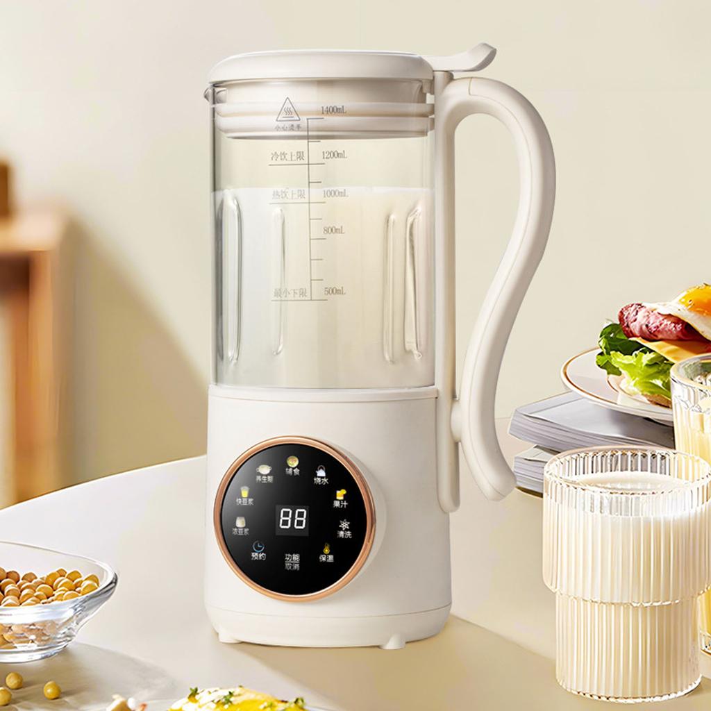1400ML Kleine Sojamilchmaschine Automatische Heizung Multifunktionale Kochmaschine Babykostzubereiter für Zuhause