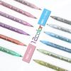 Dual Tip Metallic Colors Acrylic Art Markers Pens Set for Artist Rock Painting,Glass,Ceramic Fabric DIY Card Making Art Supplies
