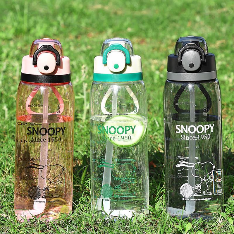 Snoopy Tennis Straw Sport Water Bottle