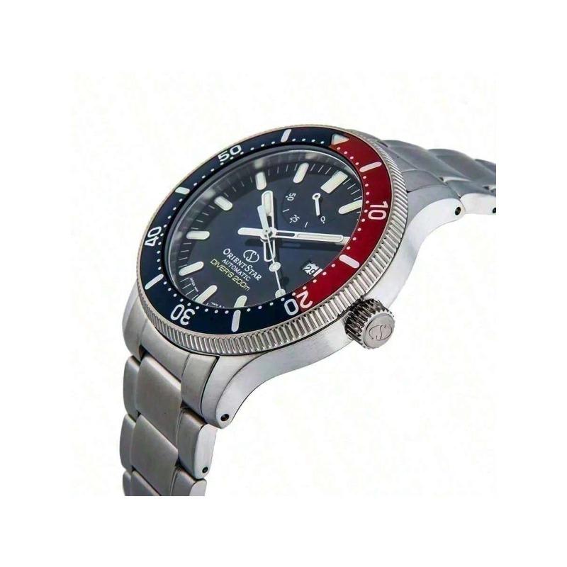 Orologio Meccanico Automatico da Uomo Serie Stella Orientale - Orologio Subacqueo Luminoso, Edizione Rossa e Blu, Modello RE-AU0306L00B