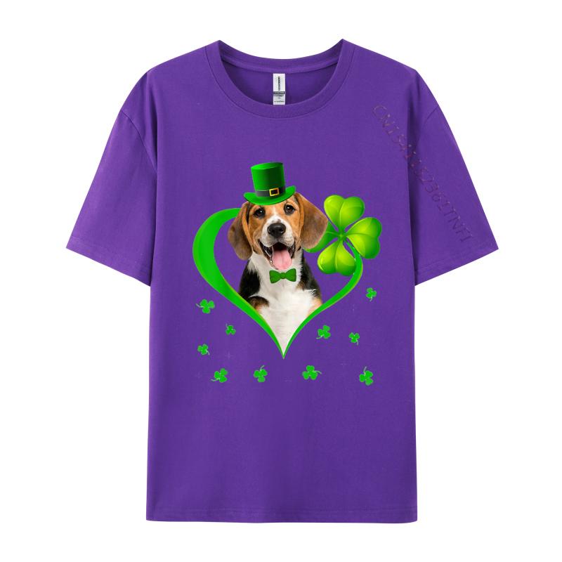 Beagle Dog St Patricks Day Tshirt Pride Gift Present Tee Funky Print T Shirt Cotton Men Tops Tees Birthday Gift