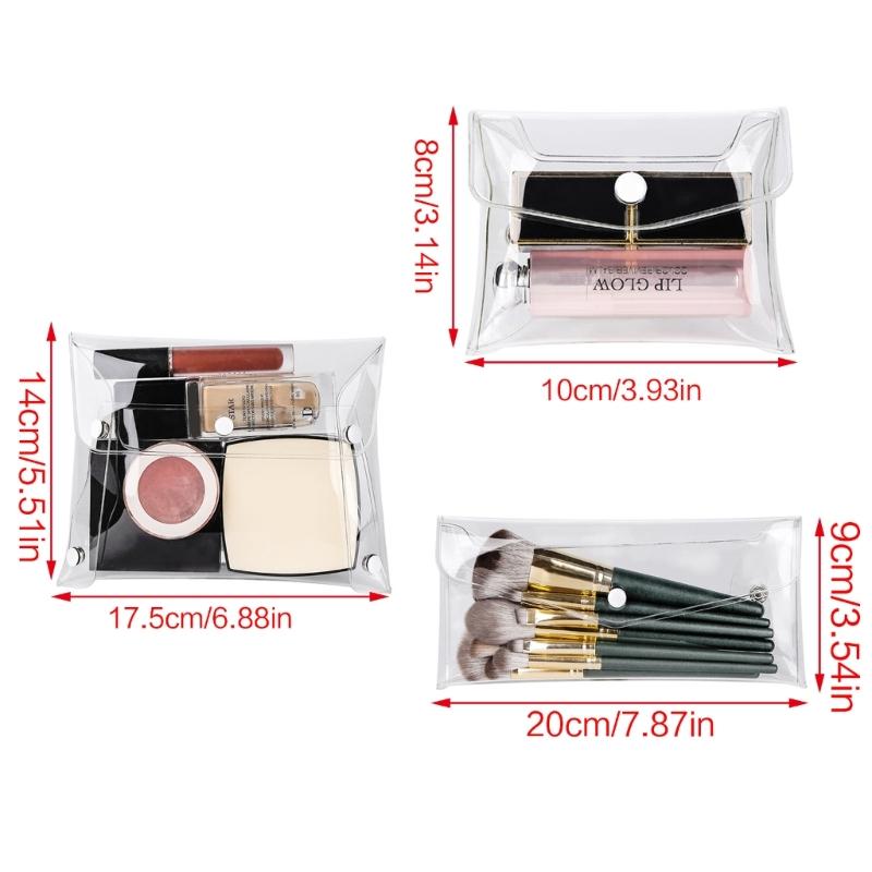 Portable Clear Cosmetic Bag Transparent Makeup Organizer for Travel and Daily Use
