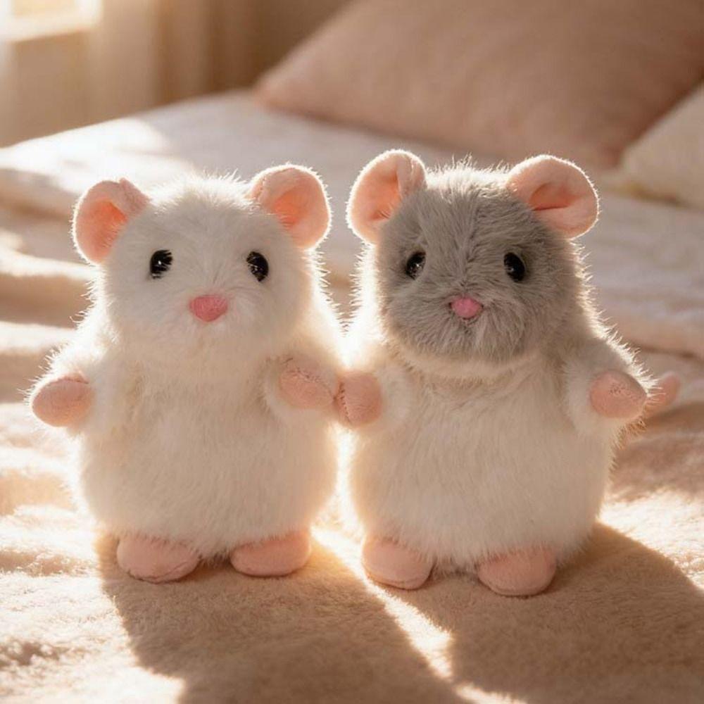 3 Colour Simulation Mouse Doll Cute Cartoon Flower Branch Plush Toy Birthday Gift
