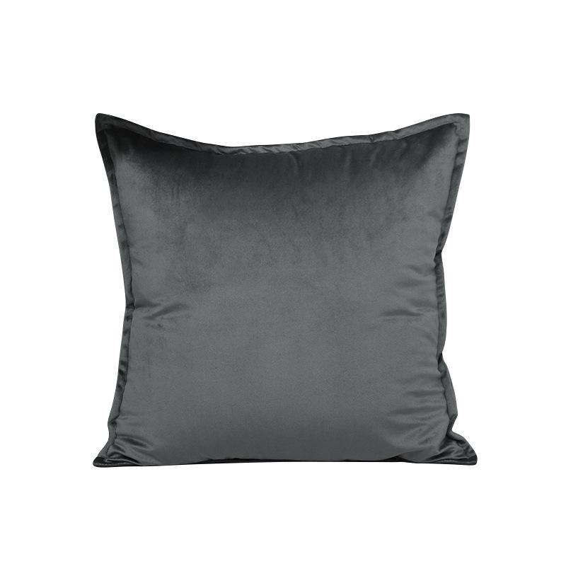 1pc Velvet Flange Craft Sofa Cushion Cover Nordic Minimalist Solid Color Dutch Velvet Piped Pillow Cover