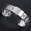 Arc Flat End Solid Stainless Steel Watchband for Tissot Folding Clasp Strap 18mm 20mm 22mm 24mm Universal Wristband Men Belt