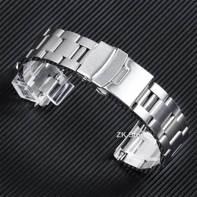 Arc Flat End Solid Stainless Steel Watchband for Tissot Folding Clasp Strap 18mm 20mm 22mm 24mm Universal Wristband Men Belt