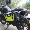 50L Waterproof Motorcycle Saddle Bag Rear Seat Tail Touring Motorcycles With PVC Material Fluorescent Green Orange