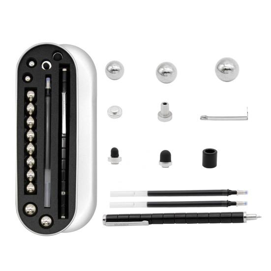 

Магнітна ручка для декомпресії магнітна металева письмова іграшка для зняття стресу Багатофункціональна ручка для письма, що деформується, дитяча іграшка чорний