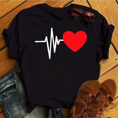 Than Heart Tshirt Harajuku Style Fashion Than Heart Love Simple Fashion Loose Tshirt Unisex Ins Tops Tee