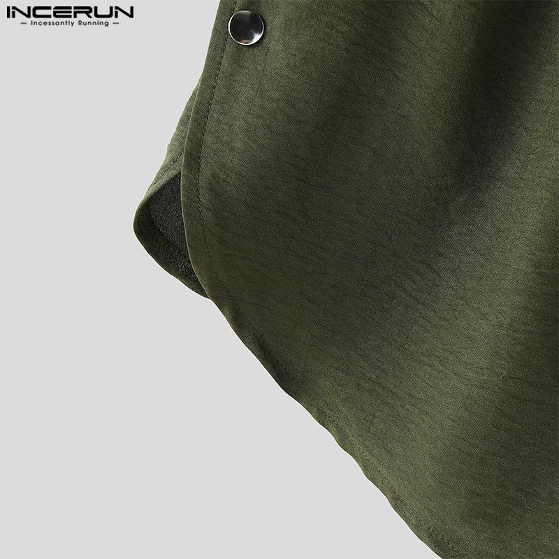 INCERUN Uomo Donna Vita Elastica Spacchi Laterali Bottoni Sport Casual Pantaloncini Hot