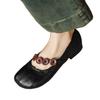 Soft leather version~ Flat bottom round head small leather shoes shallow mouth Mary Jane shoes women's new evening super soft small soft leather sing