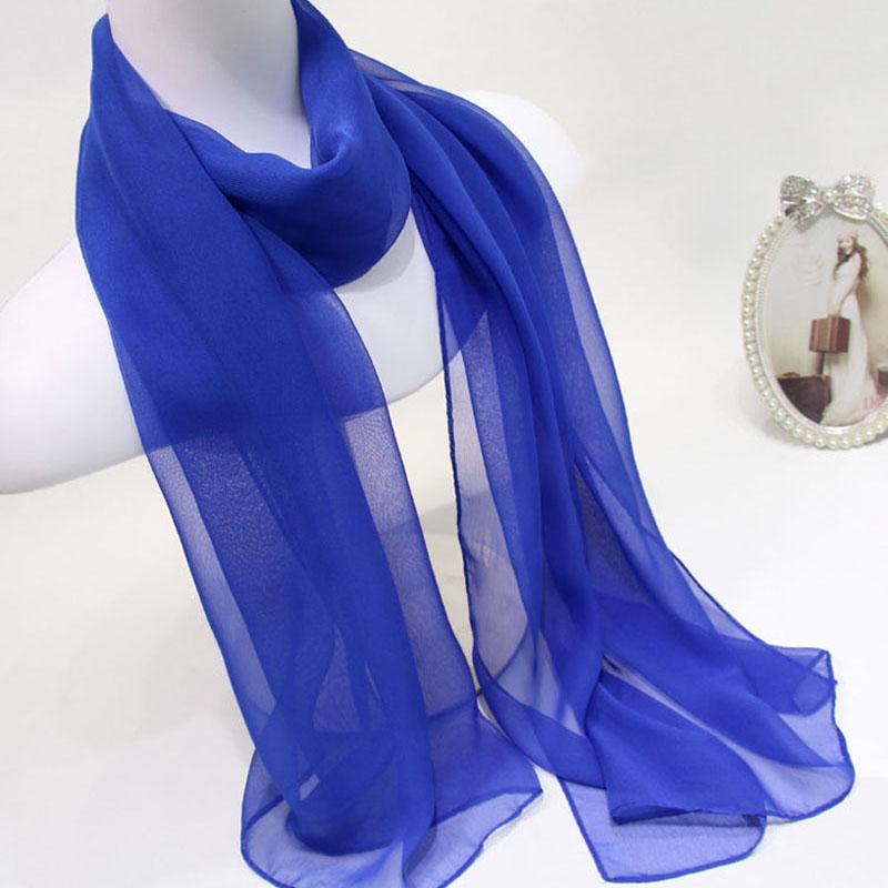Korean Solid Chiffon Transparent Travel Holiday Beach Towel Women's Silk Scarf Female Summer Thin Long Sunscreen Shawl V10