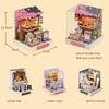 Mini Casa de Muñecas en Miniatura DIY Kit de Casa Pequeña Fabricación de Habitaciones Juguetes Decoraciones para el Hogar Dormitorio Con Muebles Artesanía de Madera Casas de Muñecas