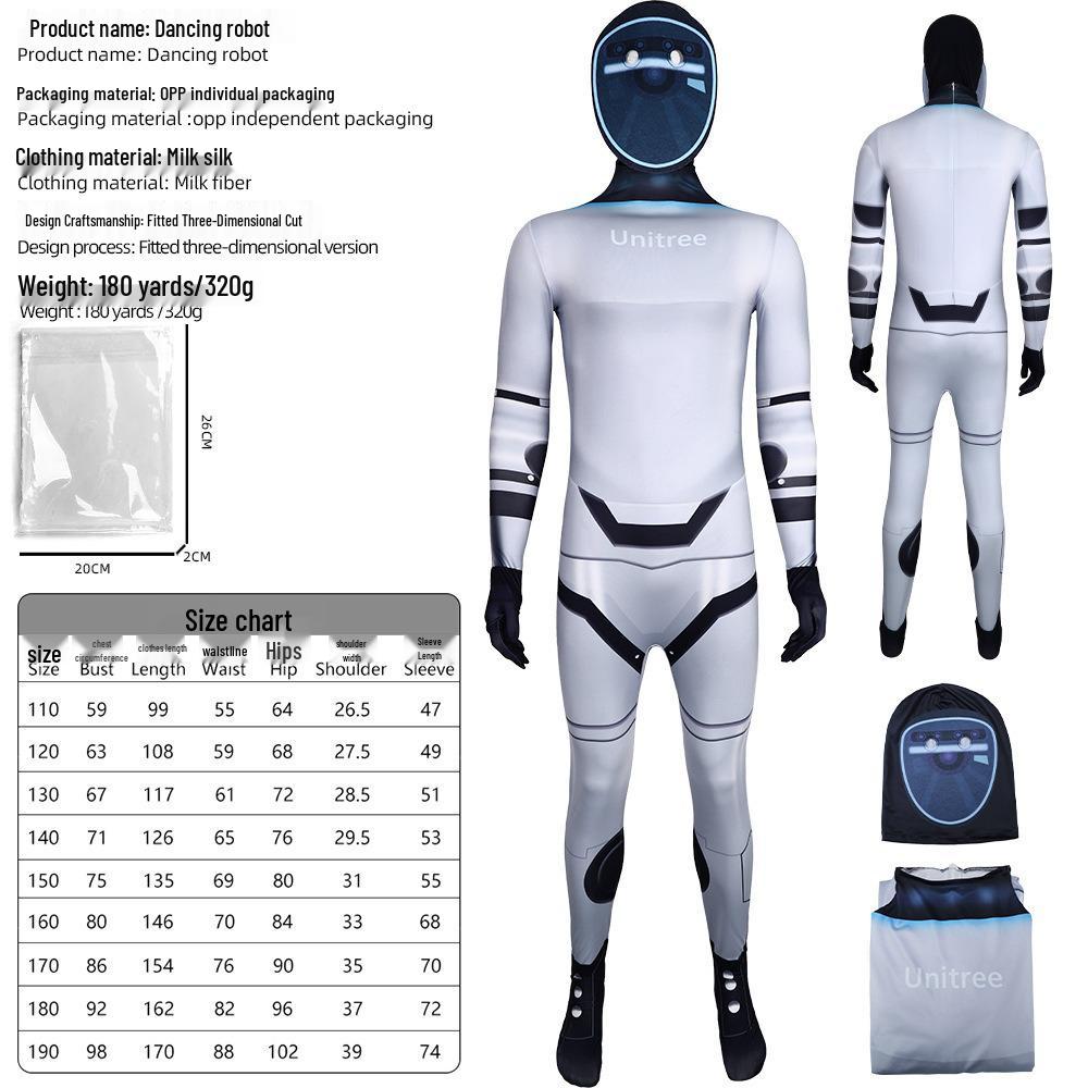 Spring Festival Gala WuBOT Tech-Inspired Cosplay One-Piece Costume