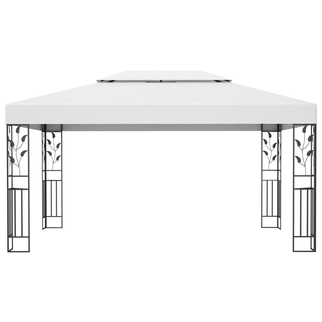 vidaXL Pavillon mit Doppeldach 3x4 m Weiß