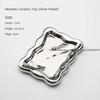 Silver Plated Plate Ceramic Dish Irregular Desktop Storage Tray Decorative Kitchen Living Room Jewelry Luxury Decorative Tray