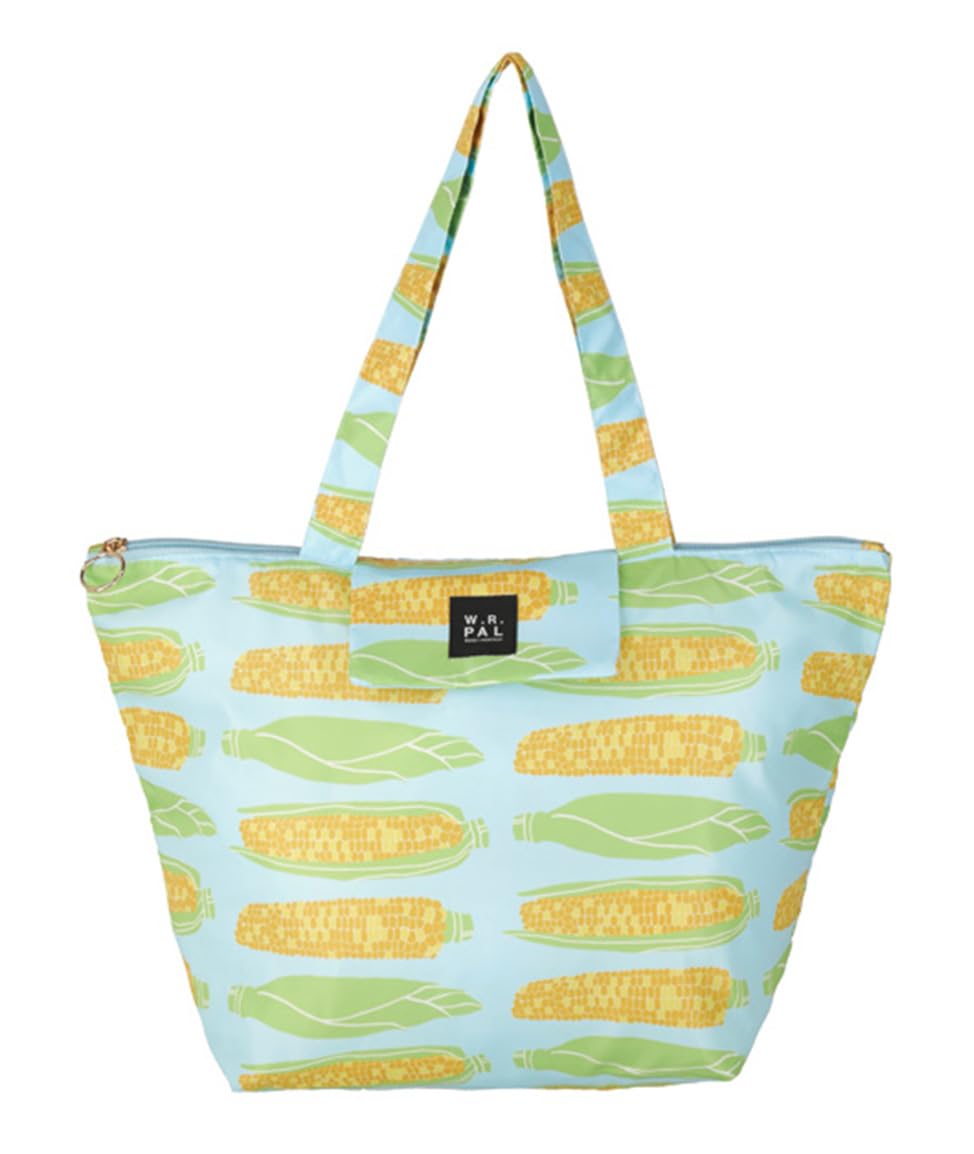 Friends Hill Zippered Tote Corn Light W.R.PAL Bag, Pattern, Blue, CS-194-209
