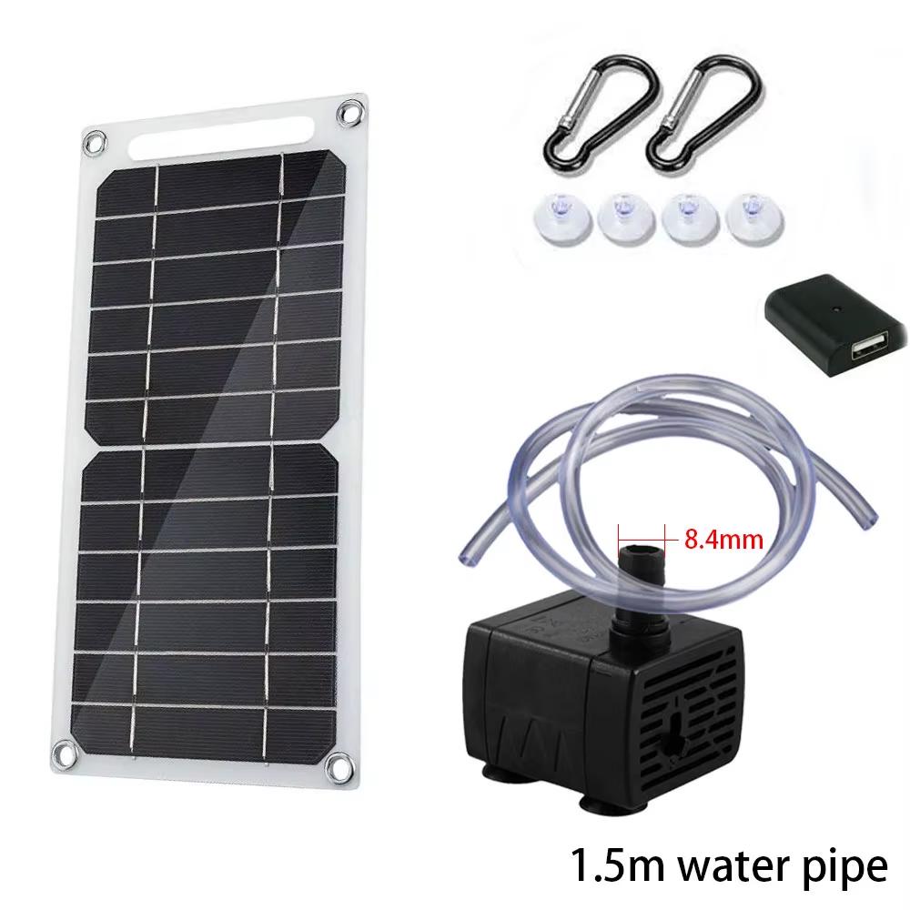 Solar Panel with USB 5V Water Pump System Can Be Used for Rockeries Fish Tanks Pet Drinking Water High Head Pumping 4