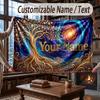 Coperta Cosmica a Tema Spaziale con Nome Personalizzato Testo Coperta Personalizzata Morbida Accogliente per Casa Divano Letto