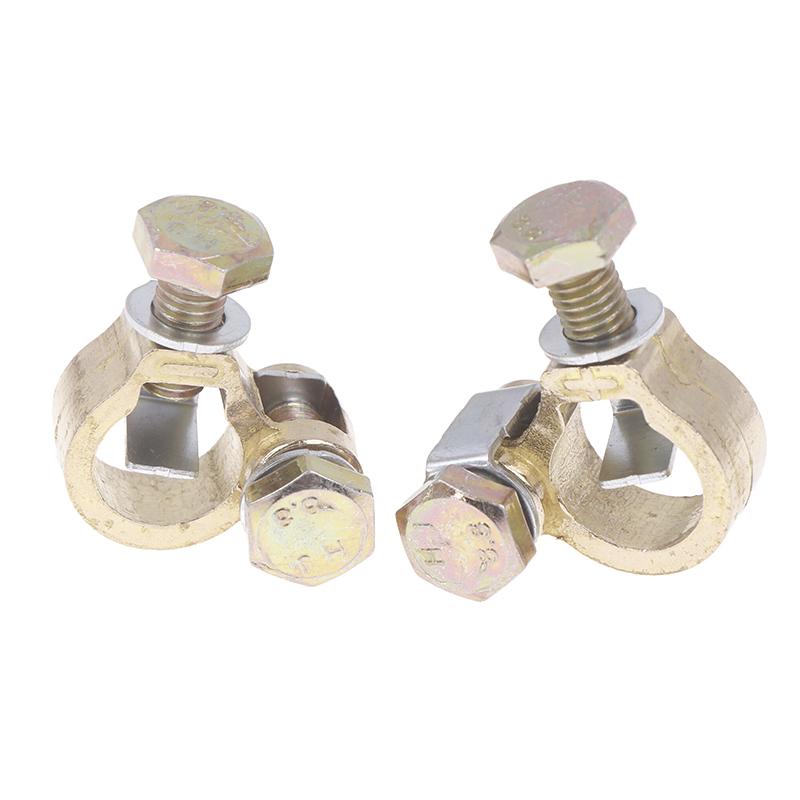 

2 шт. Многофункциональный зажим для аккумулятора Чистый медный разъем для аккумулятора Автомобильный грузовик Универсальный Чистый медный зажим для аккумулятора