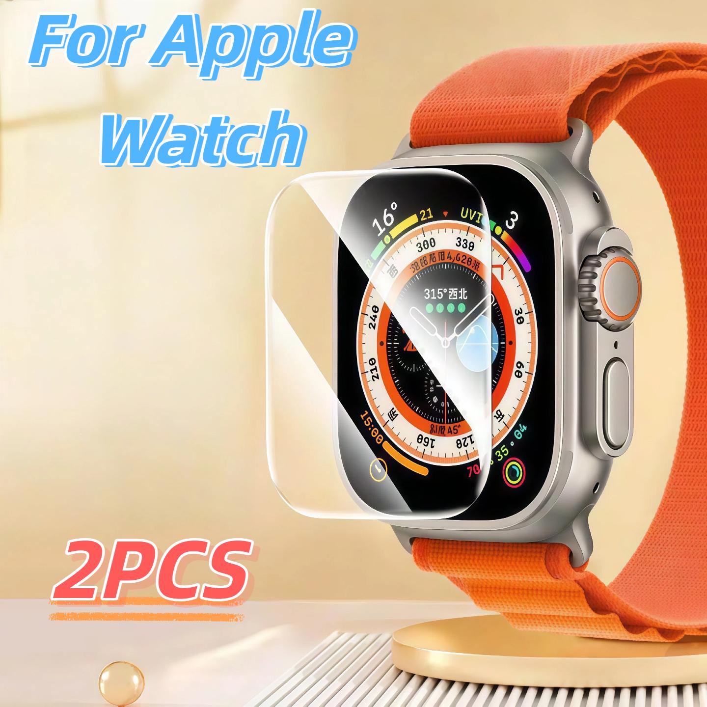 

2 шт. Для Apple Watch Ultra 2 3 Ultra2 Ultra3 49 мм Закаленное Стекло Пленка С Инструментом для Выравнивания Легкая Установка Защитная Пленка для Экрана 49mm Ultra