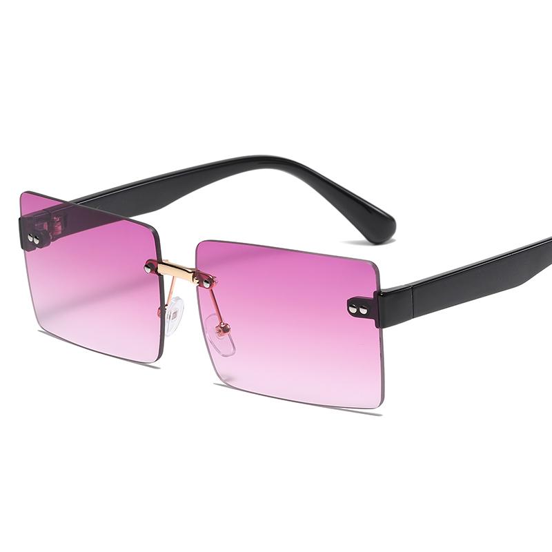 

Vintage Fashion Women Sunglasses Luxury Brand Design Trimming Sun Mirror Men Square Gradient Sun Glasses Women Trend Uv400 black