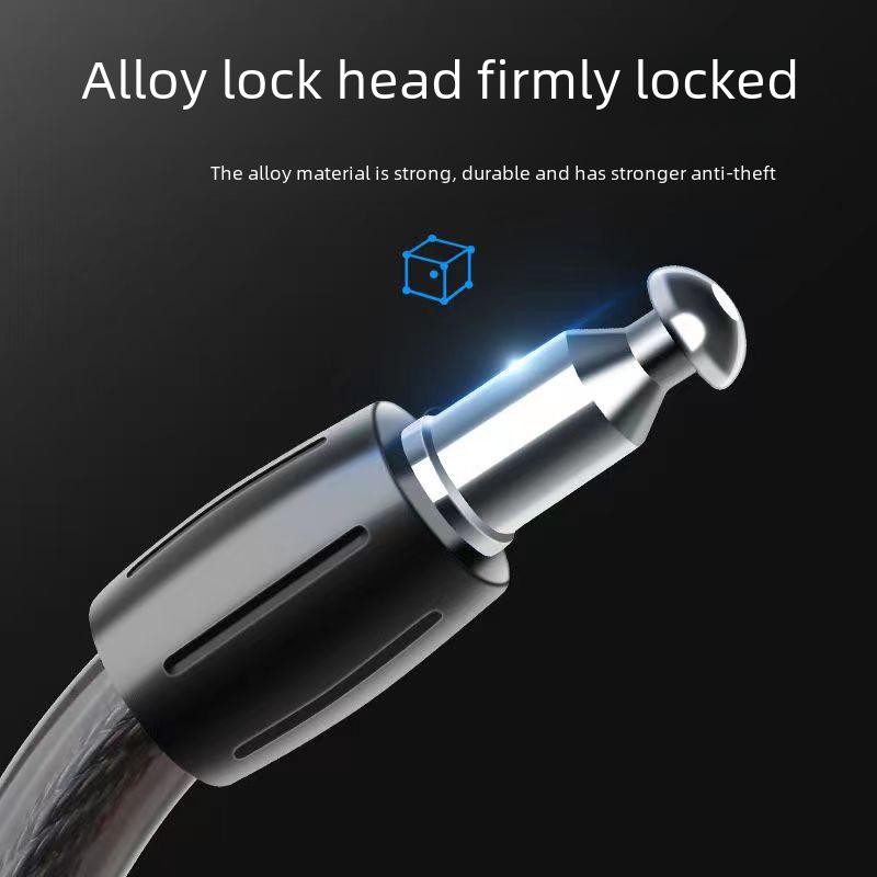 Anti-Theft Portable Cable Lock for Bicycles & E-Bikes