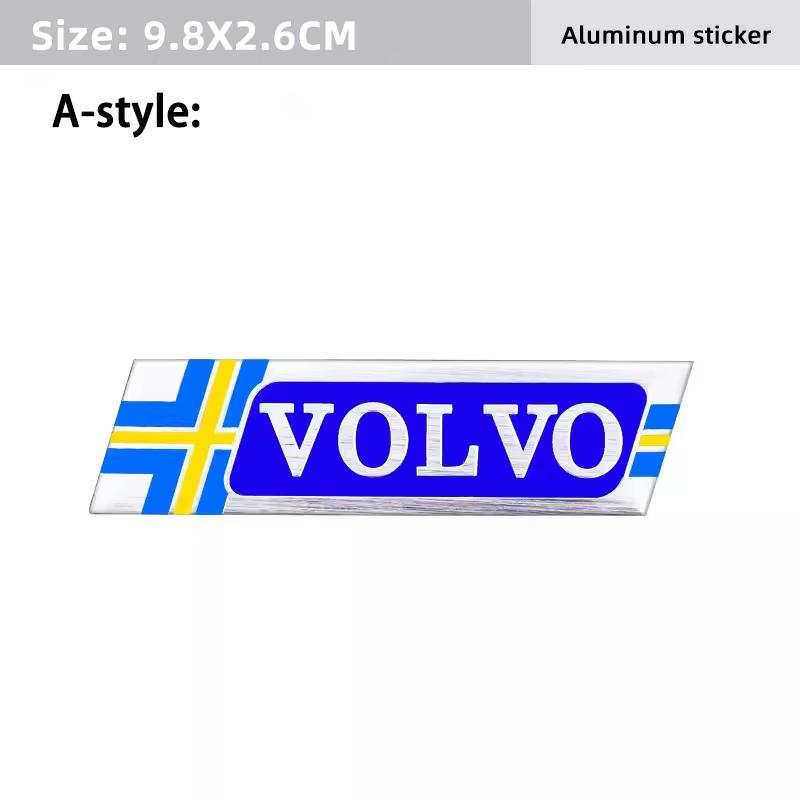 Autocollants de Carrosserie de Coffre de Voiture Badge Métallique Spécifique Autocollant Pour Volvo Rdesign Polestar AWD V50 S60 XC60 S40 XC40 XC90 V60 S80 S90 V90 V70