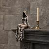 Gothic Hooded Girl Statue 3D Printed Lady Reaper Figurine, Statue, Bookshelf Decor, Resin Ornament Dark Fantasy Ornament, Mysterious Elegant