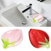 Leaf Shaped Design Soap Drainage Rack Light Luxury Style Draining Soap Holder  Kitchen Sink
