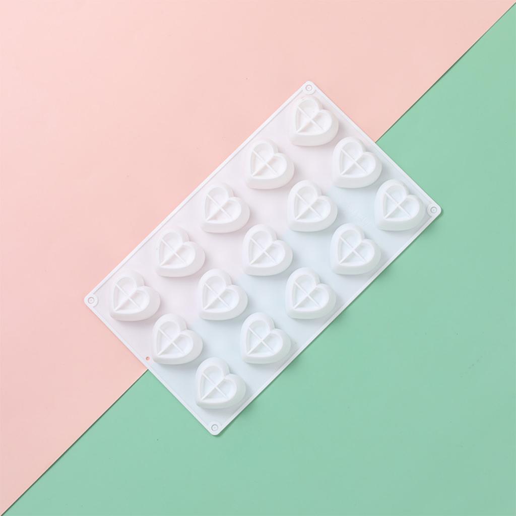 12 Cavities Heart Shape Silicone Mold for Mousse Chocolate Baking Mold Flexible Food Grade Silicone Mold Easy to Demold Baking Mold