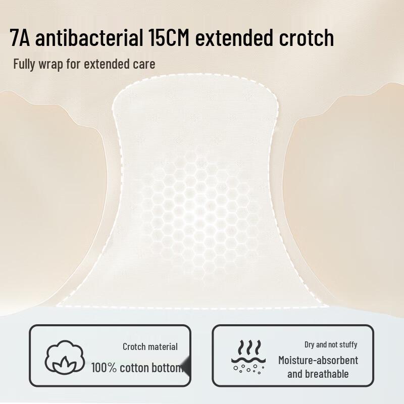 Miiow Women's 3-Pack Seamless Lace Mid-Waist Antibacterial Briefs